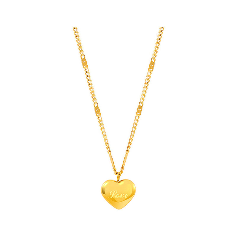 Fashion Gold Plated Dainty Heart Necklaces N1028