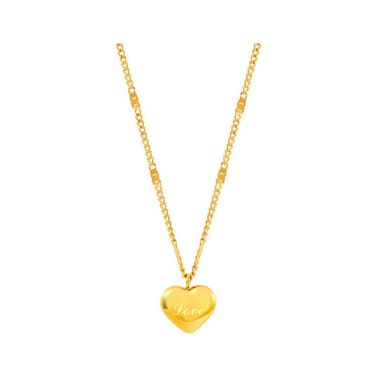 Fashion Gold Plated Dainty Heart Necklaces N1028