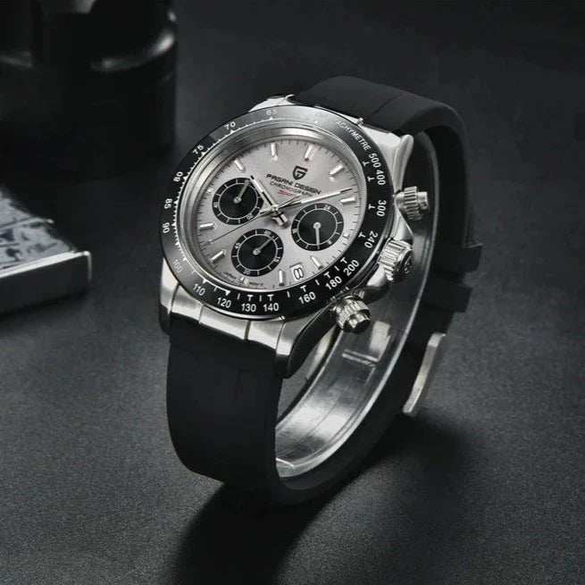 Luxury Sport Chronograph Watch with Silicone Strap PD-1664