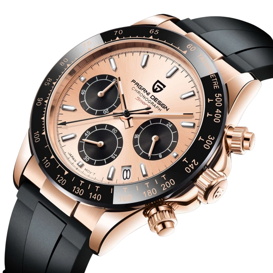 Luxury Sport Chronograph Watch with Silicone Strap PD-1664