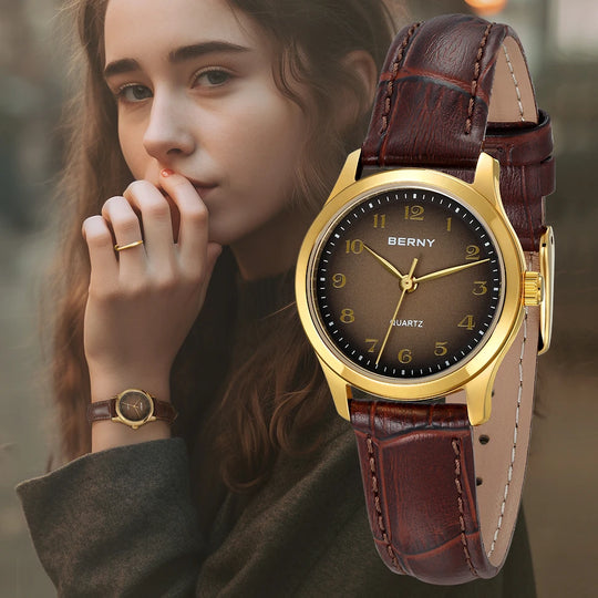 Luxury Quartz Watch – Elegant Gold Case 27mm 2684VL