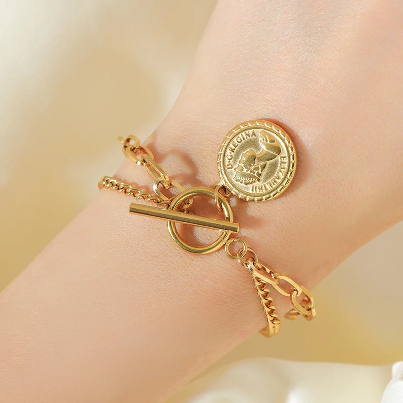 Classic Coin Pendant Jewelry Set N401 B233