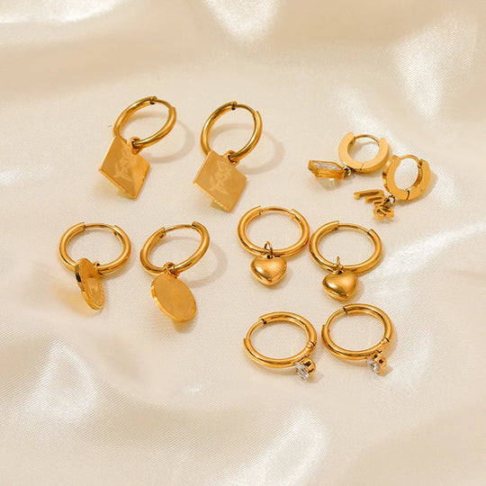 Minimalist Gold Huggie Hoop Earrings