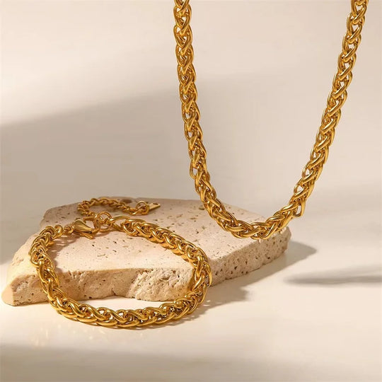 Classic 18K Gold Plated Chain Jewelry Set N348 B191