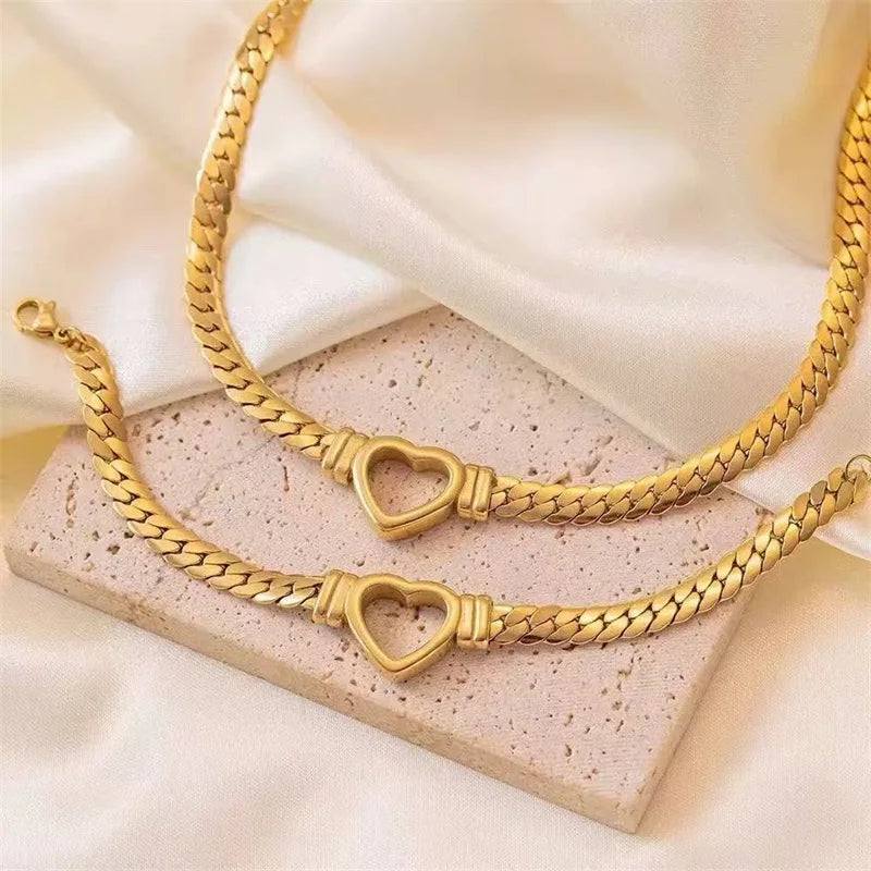Classic Gold Plated Cuban Link  Jewelry Set N498 B289