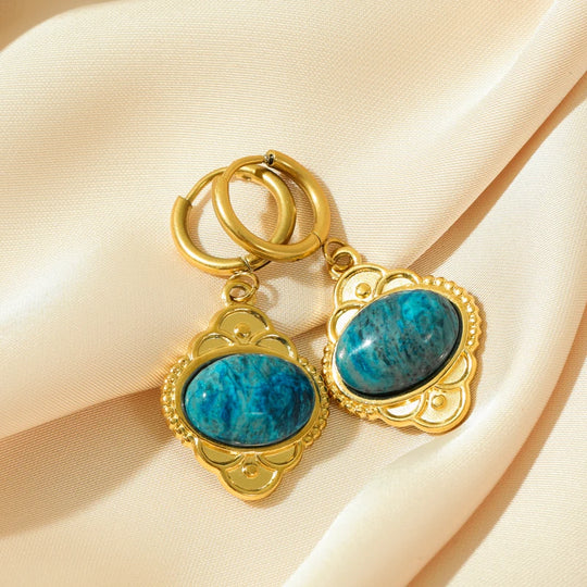 Classic Gold Huggie Hoop Drop Earrings E123