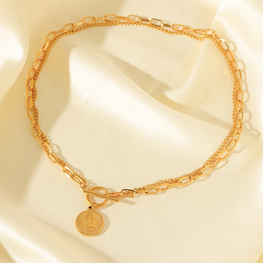 Classic Coin Pendant Jewelry Set N401 B233