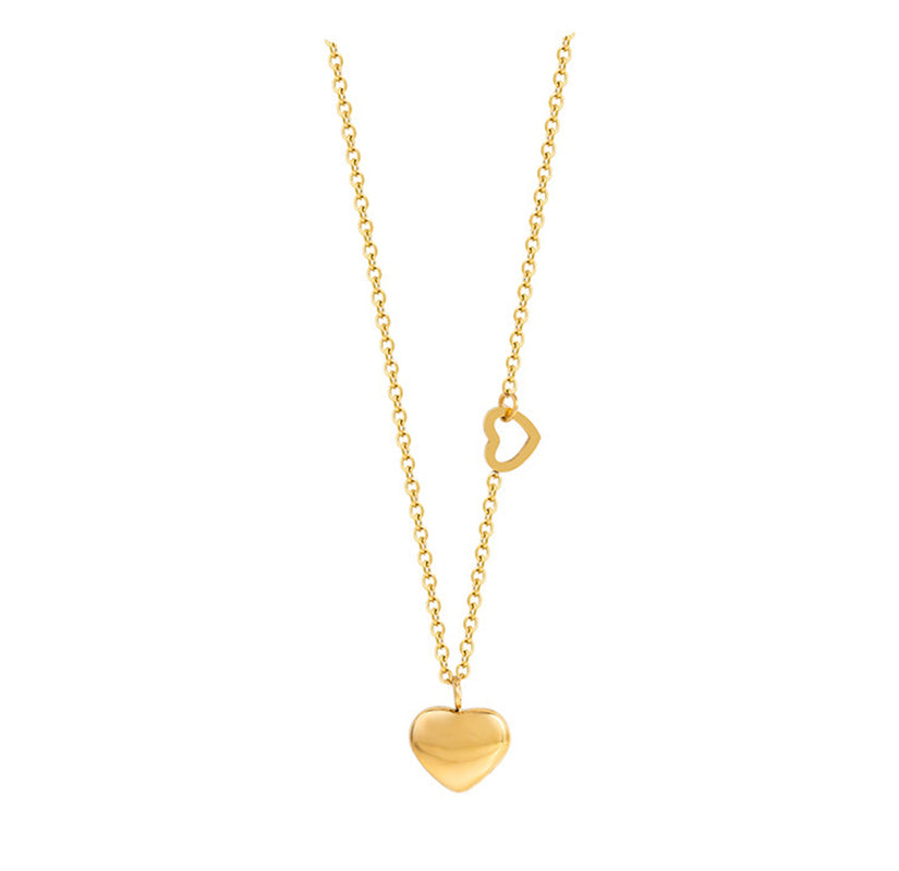 Fashion Gold Plated Dainty Heart Necklaces N1028