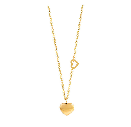 Fashion Gold Plated Dainty Heart Necklaces N1028