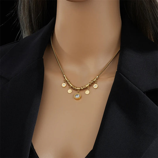 Eleganter Gold Charm Schmuck N1821 B677