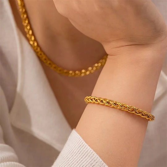 Classic 18K Gold Plated Chain Jewelry Set N348 B191