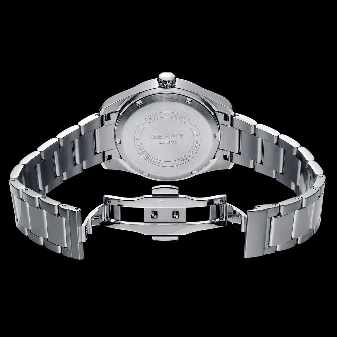 Luxury Automatic Mechanical Watch – Elegant 40mm Stainless Steel AM132M