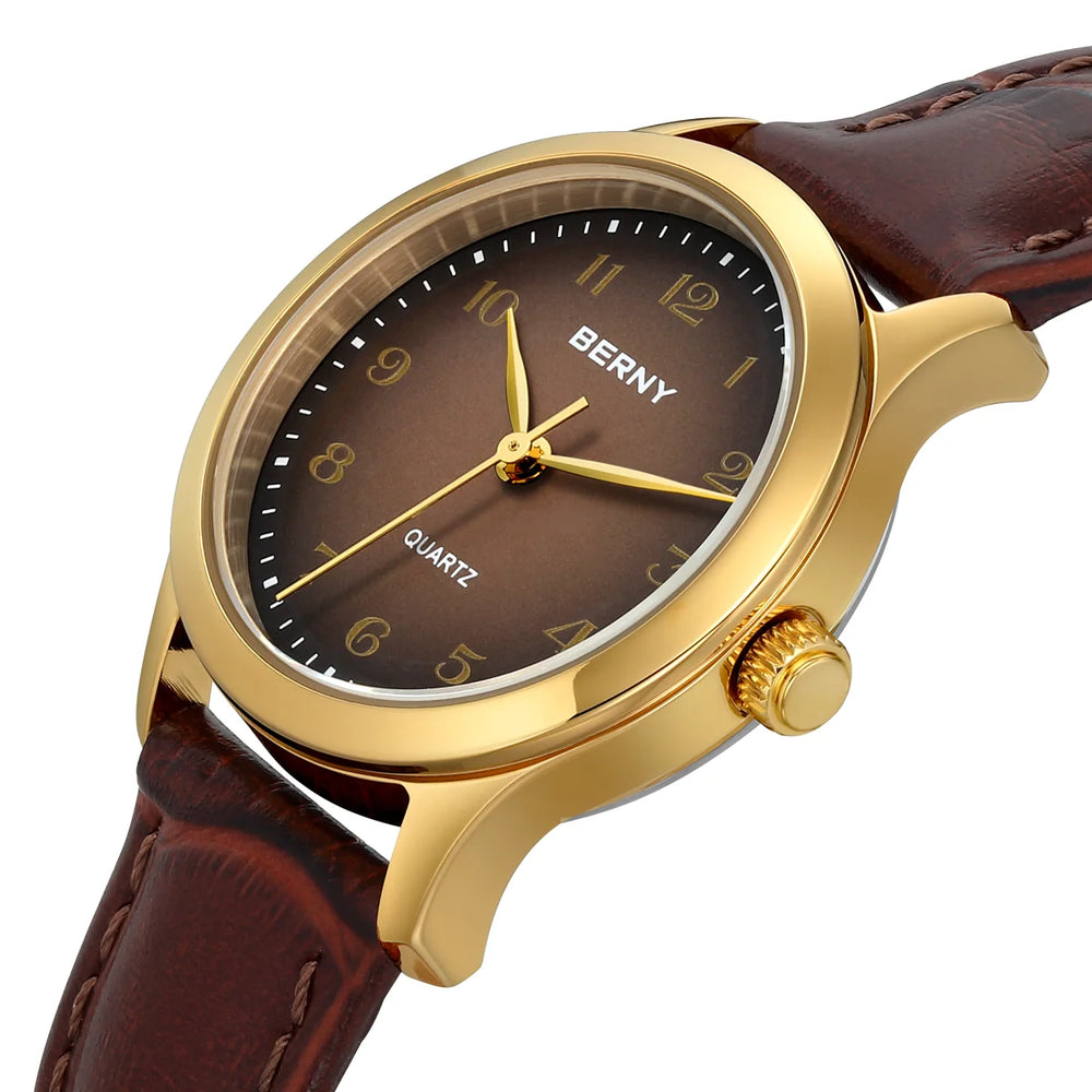 Luxury Quartz Watch – Elegant Gold Case 27mm 2684VL