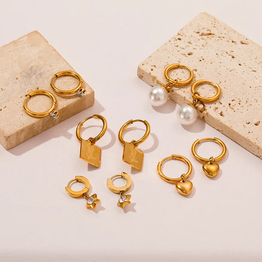 Minimalist Gold Huggie Hoop Earrings