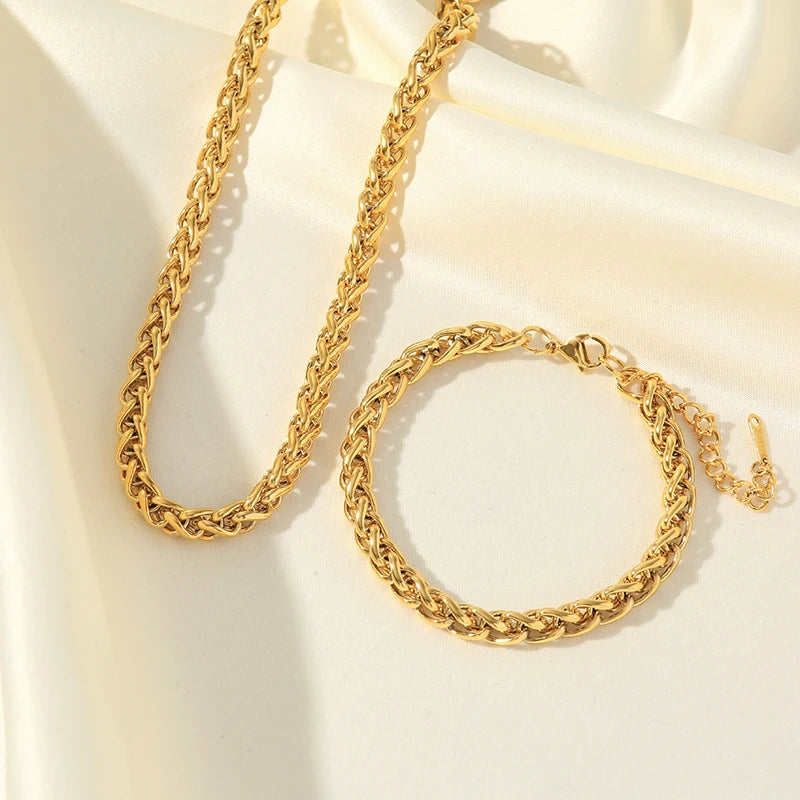 Classic 18K Gold Plated Chain Jewelry Set N348 B191