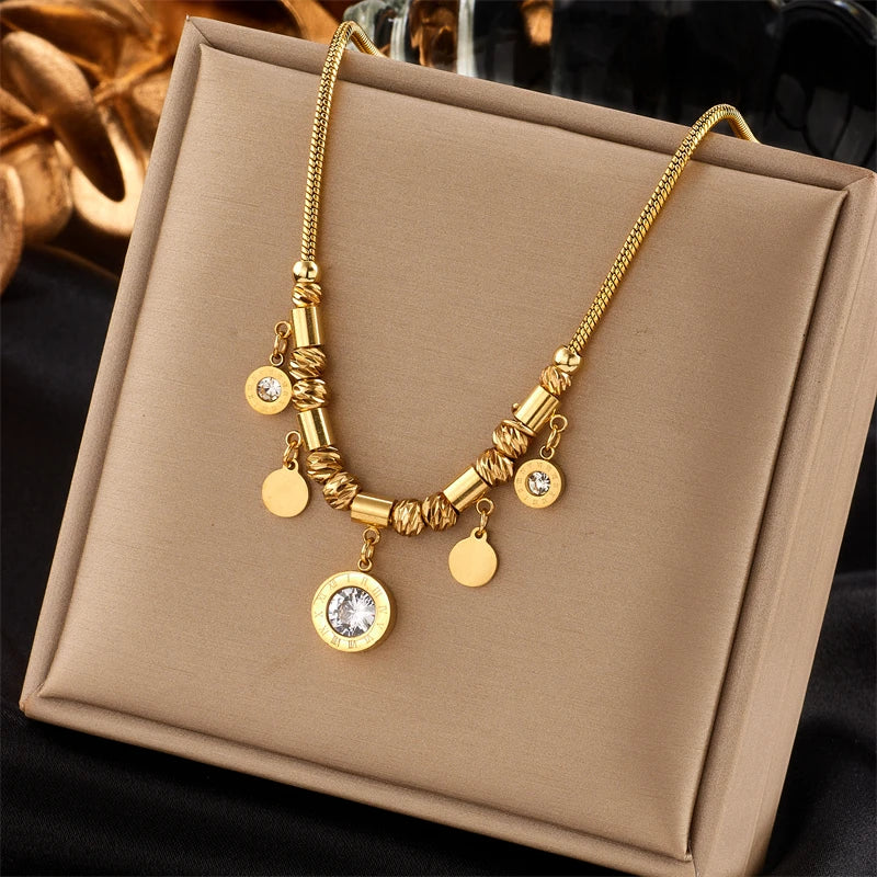 Elegant Gold Charm Jewelry N1821 B677