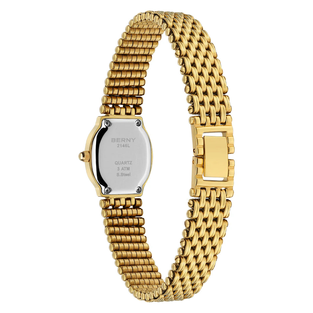Classic Elegant Gold Quartz Watch – Stainless Steel 19.5mm 2146L