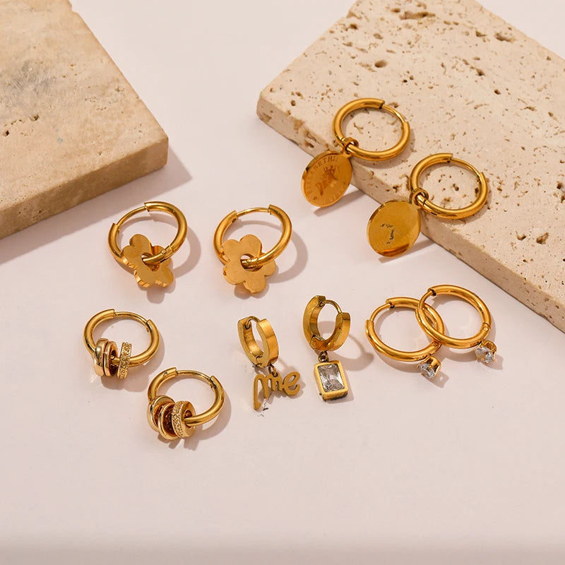 Minimalist Gold Huggie Hoop Earrings