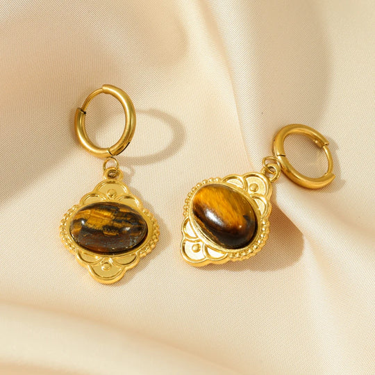 Classic Gold Huggie Hoop Drop Earrings E123