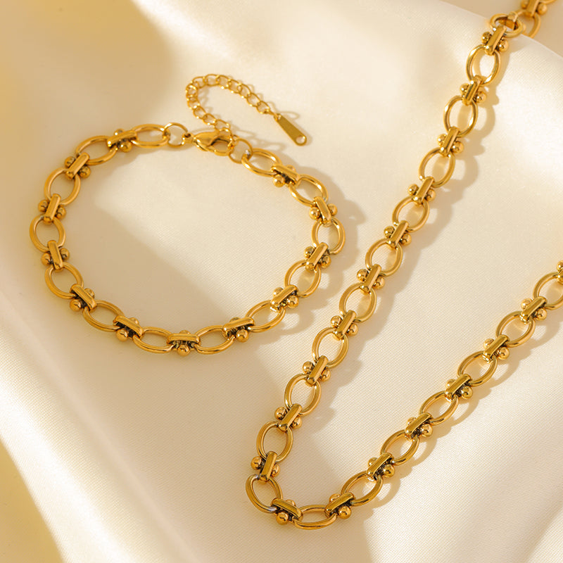 Classic Hip Hop Punk Style Chain Jewelry Set N469 B265