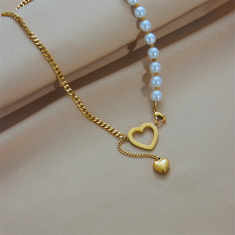Stylish 18K Gold Stainless Steel Necklace N1803