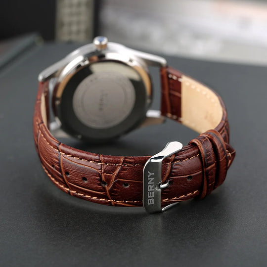 Classic Miyota Quartz Watch – 38mm Leather Strap 2623M