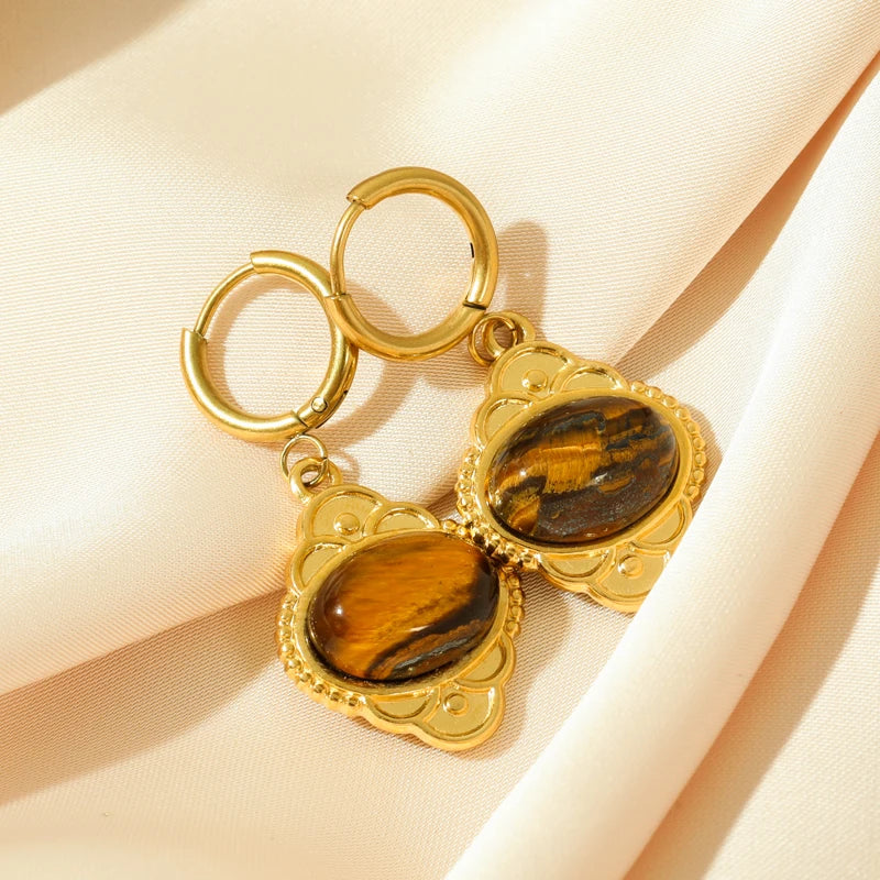 Classic Gold Huggie Hoop Drop Earrings E123