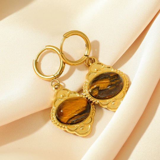 Classic Gold Huggie Hoop Drop Earrings E123