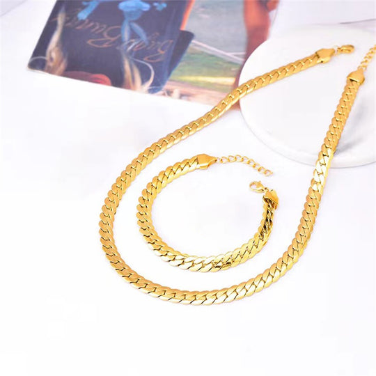 Classic Hip Hop Punk Style Chain Jewelry Set N469 B265