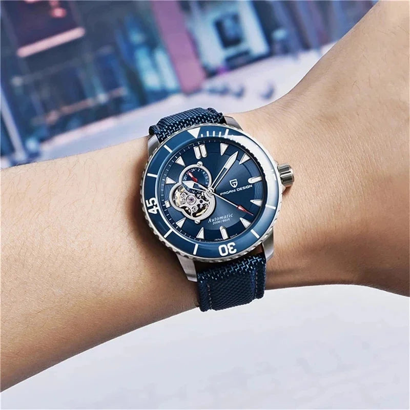 Luxury Tourbillon Style Automatic Mechanical Watch 44mm PD-1674