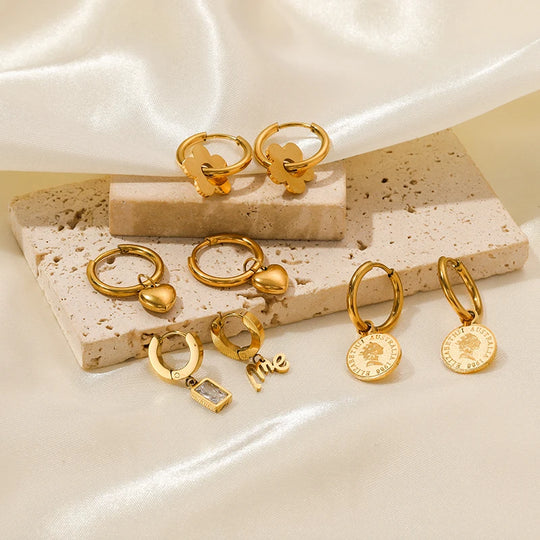 Minimalist Gold Huggie Hoop Earrings