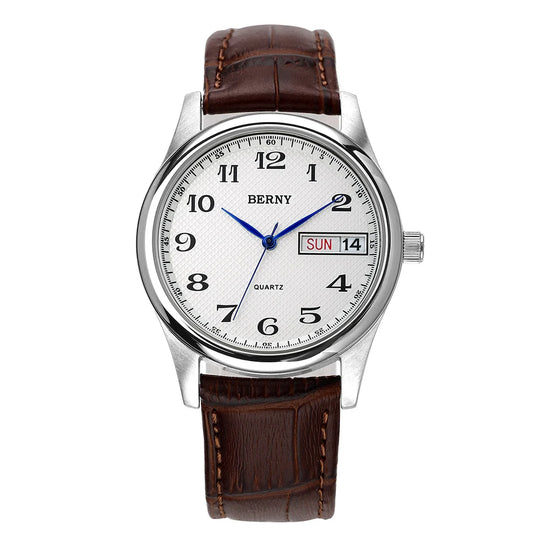 Classic Miyota Quartz Watch – 38mm Leather Strap 2623M