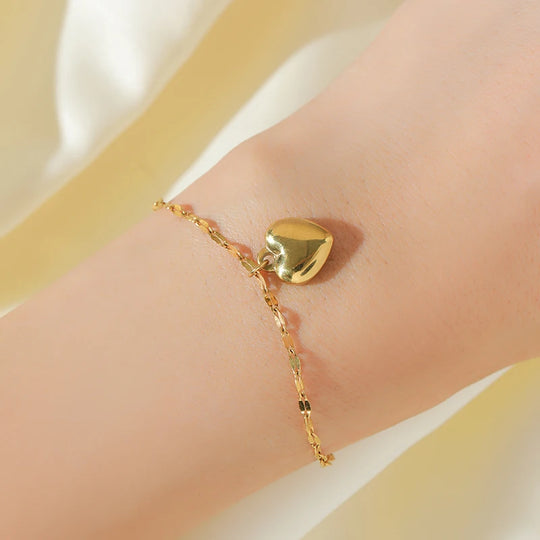 Elegant 18k Gold Plated Heart Pendant Jewelry Set N414 B244 E331
