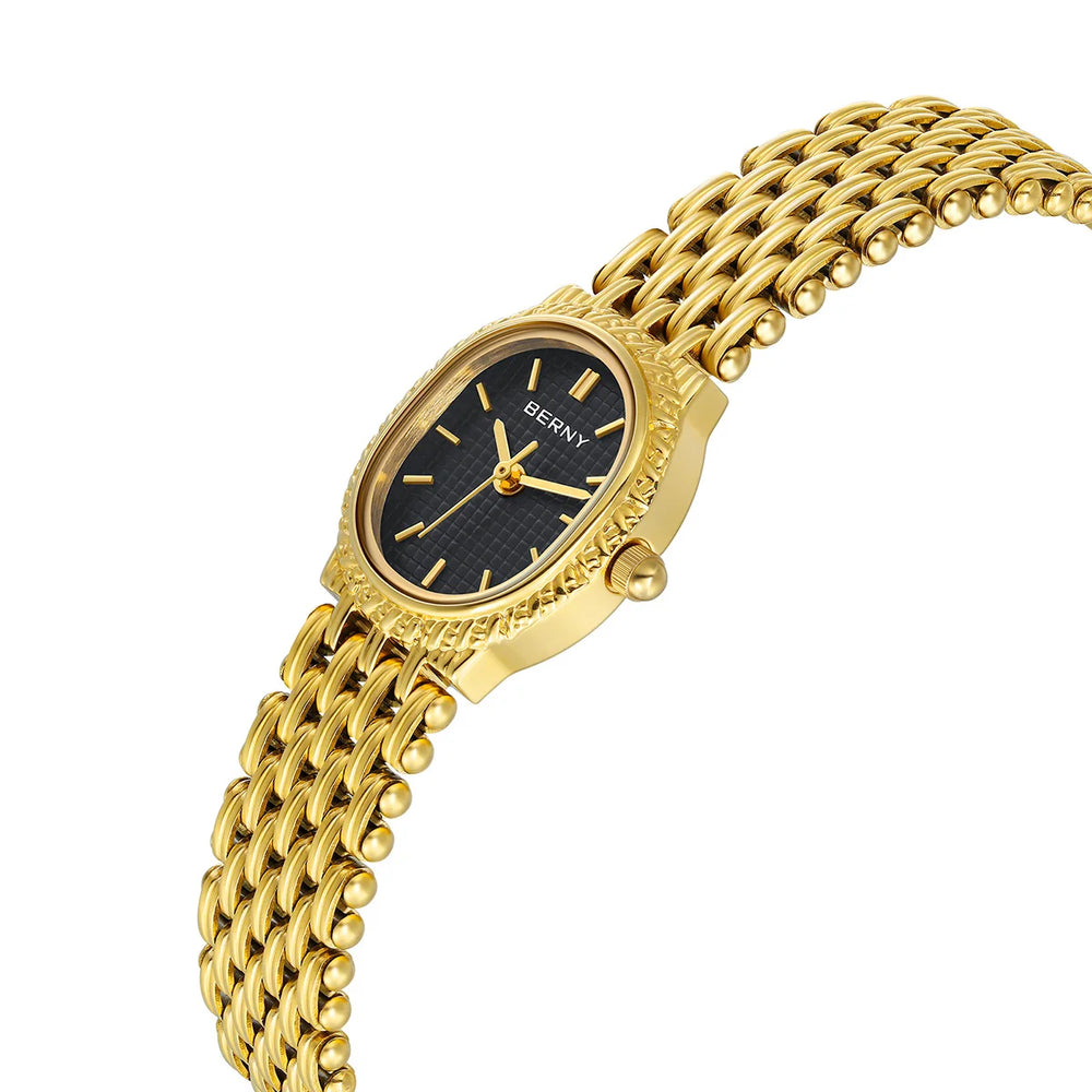 Classic Elegant Gold Quartz Watch – Stainless Steel 19.5mm 2146L
