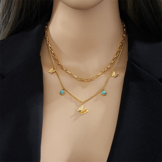 Fashion Gold Necklace – Stainless Steel Jewelry N2059