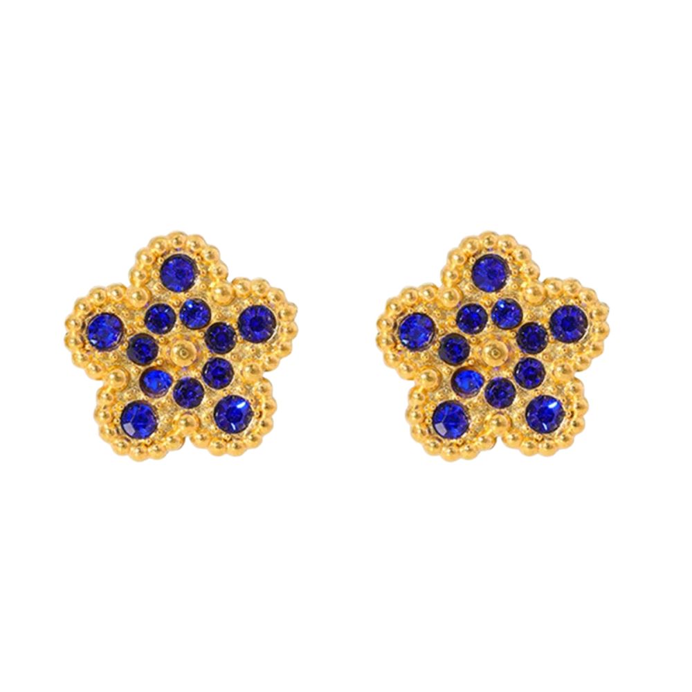 Minimalist Flower Zircon Stud Earrings E344