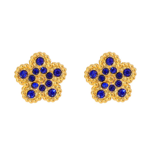 Minimalist Flower Zircon Stud Earrings E344