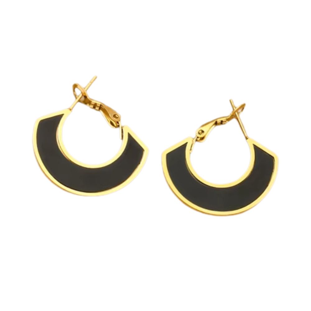 Elegant Fashion Gold Hoop Earrings E357