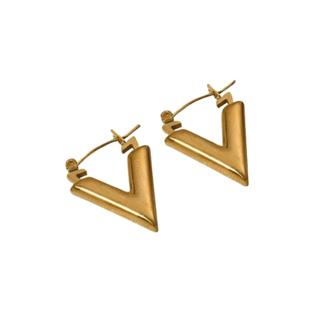 Elegant Fashion Gold Hoop Earrings E357