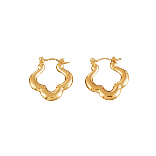 Elegant Fashion Gold Hoop Earrings E357