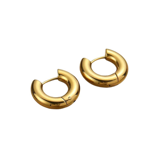 Elegant Fashion Gold Hoop Earrings E357