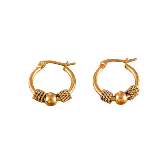 Elegant Fashion Gold Hoop Earrings E357