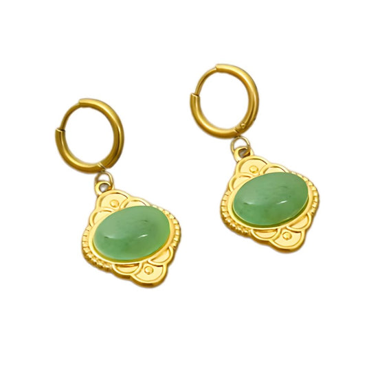 Classic Gold Huggie Hoop Drop Earrings E123