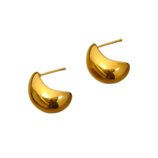 Classic Minimalist Gold Stud Earrings E104