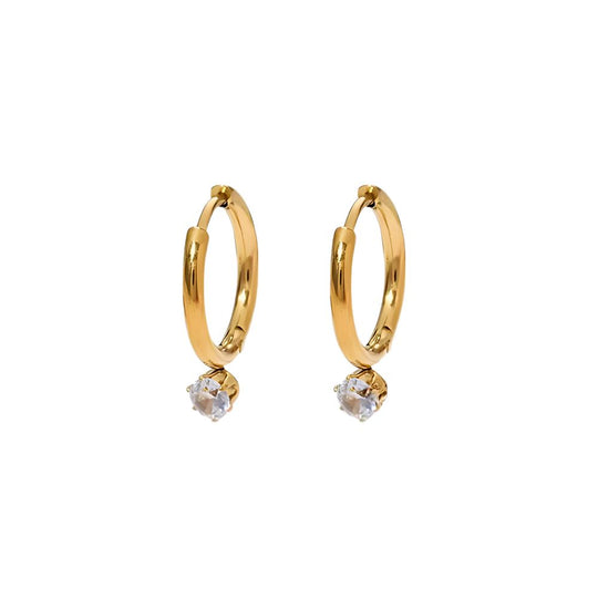 Minimalist Gold Huggie Hoop Earrings