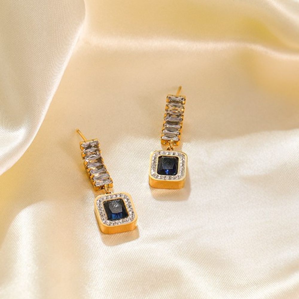 Minimalist Zircon Stud and Drop Earrings