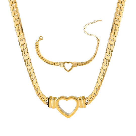 Classic Gold Plated Cuban Link  Jewelry Set N498 B289