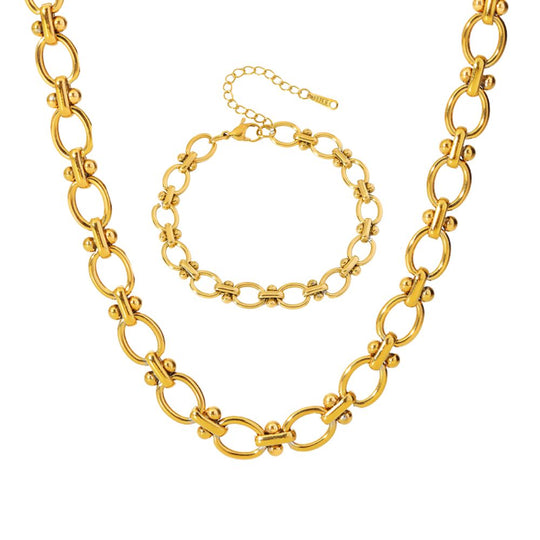 Classic Hip Hop Punk Style Chain Jewelry Set N469 B265