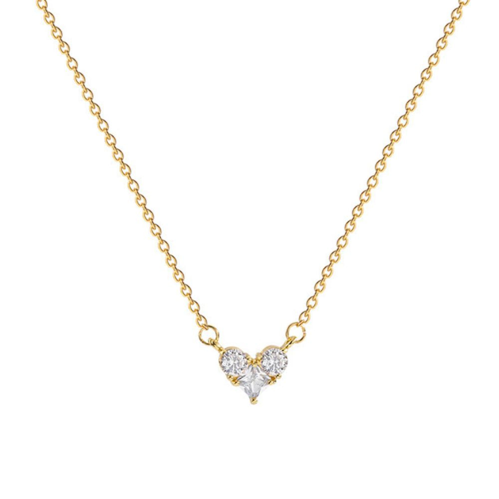 Fashion Gold Plated Dainty Heart Necklaces N1028
