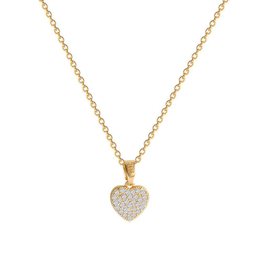 Fashion Gold Plated Dainty Heart Necklaces N1028